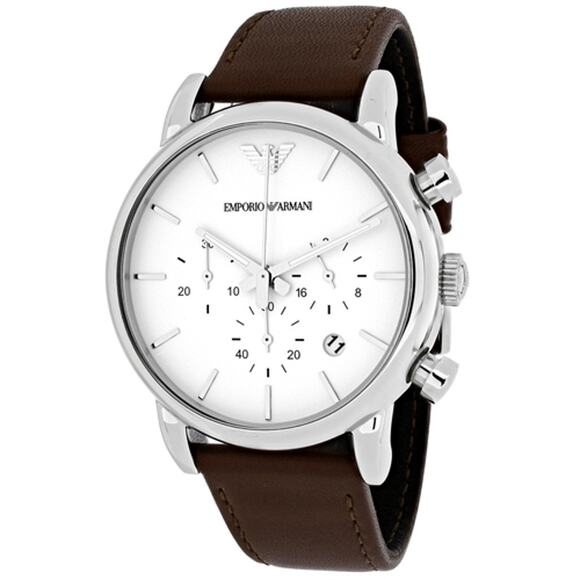 NWT Emporio Armani Men's Luigi Chronograph Men's Watch AR1846 Brown - Picture 1 of 1